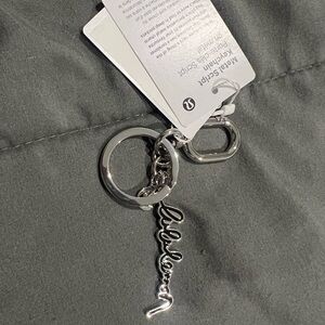 Lululemon Silver Keychain with Script Charm